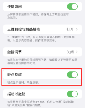 安新苹果授权维修站分享iPhone轻点无法唤醒怎么办 