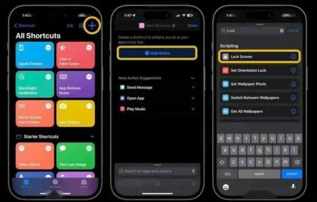 安新苹果14锁屏维修店分享iPhone14升级iOS16.4后如何创建锁屏快捷方式 
