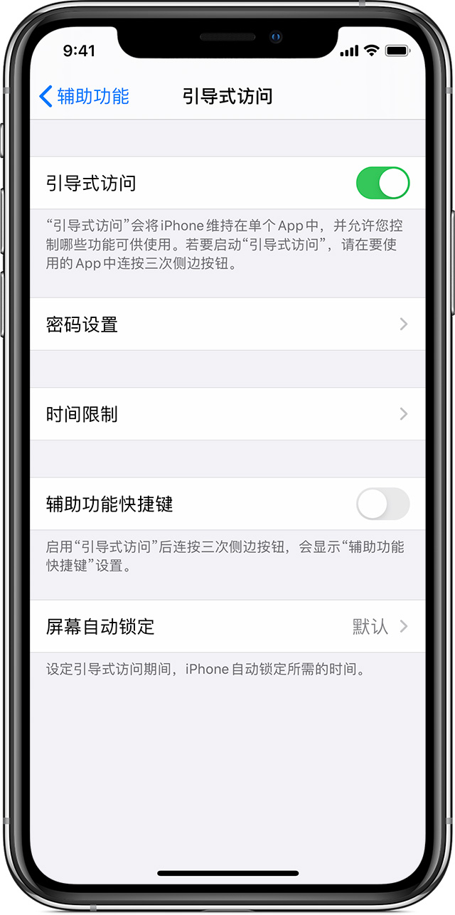 安新苹果手机维修分享如何在 iPhone 上退出引导式访问 